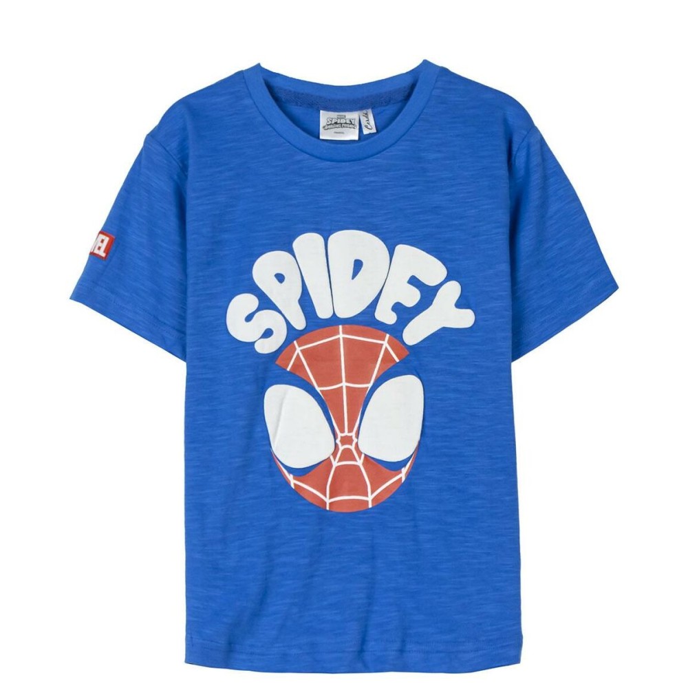 Maglia a Maniche Corte per Bambini Spidey Azzurro Taglia  4 anni 