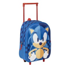 Trolley per la Scuola Sonic Azzurro 25 x 31 x 10 cm    