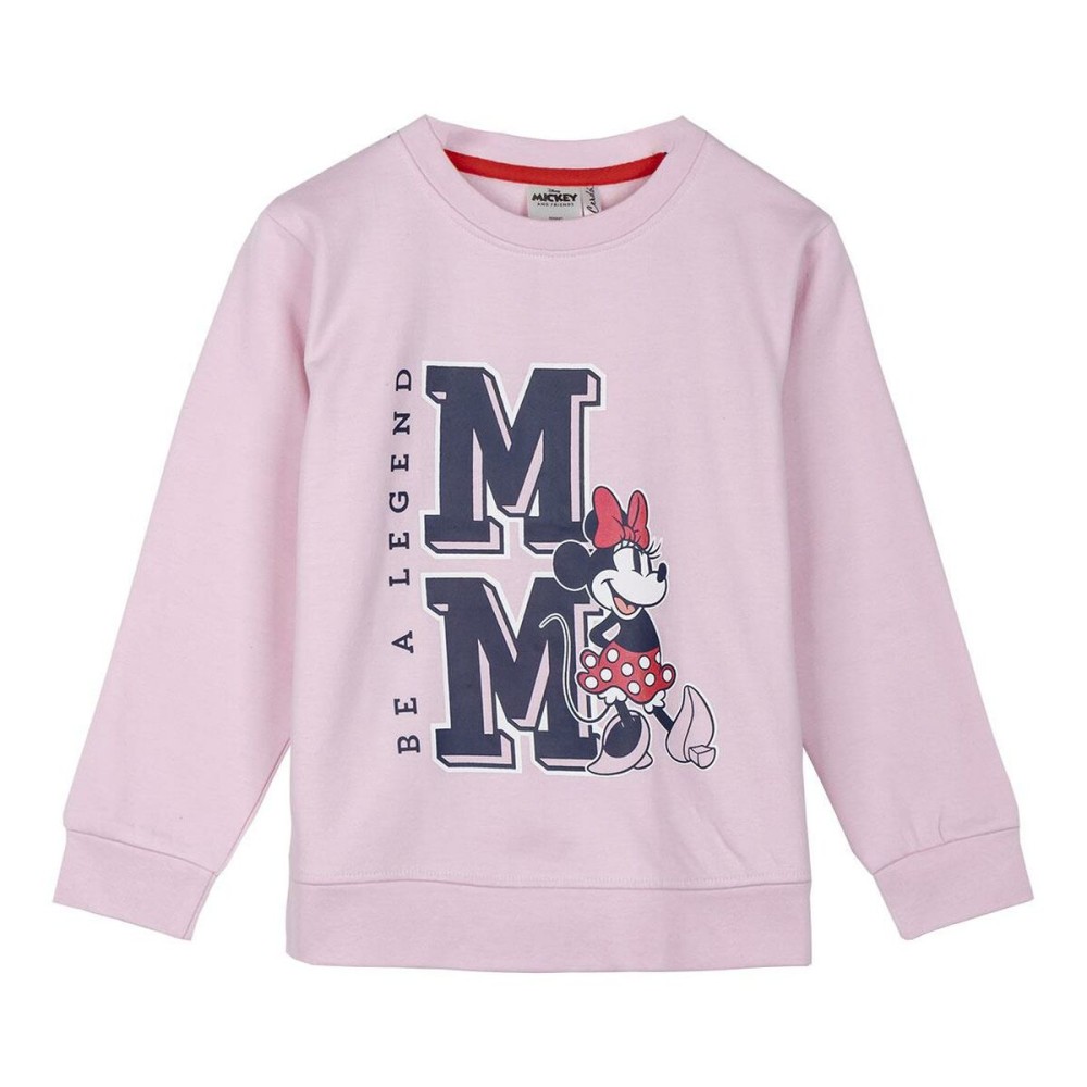 Felpa senza Cappuccio Bambino Minnie Mouse Rosa Taglia  4 anni 