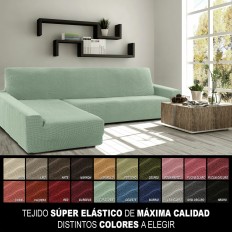 Rivestimento per chaise longue con braccio lungo sinistro Sofaskins NIAGARA 210 - 340 cm Colore  Celeste 