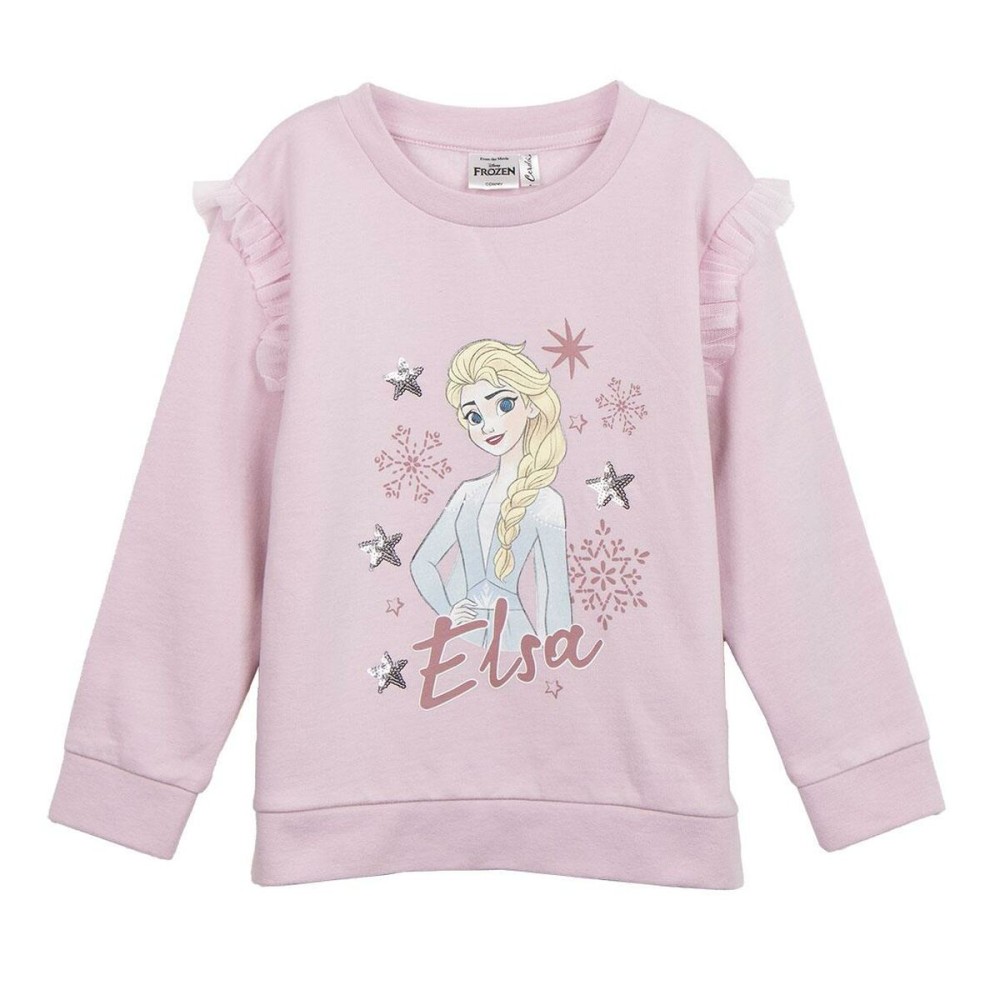 Felpa senza Cappuccio Bambino Frozen Rosa chiaro Taglia  4 anni 