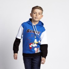 Felpa con Cappuccio Bambino Sonic Azzurro Taglia  6 anni 