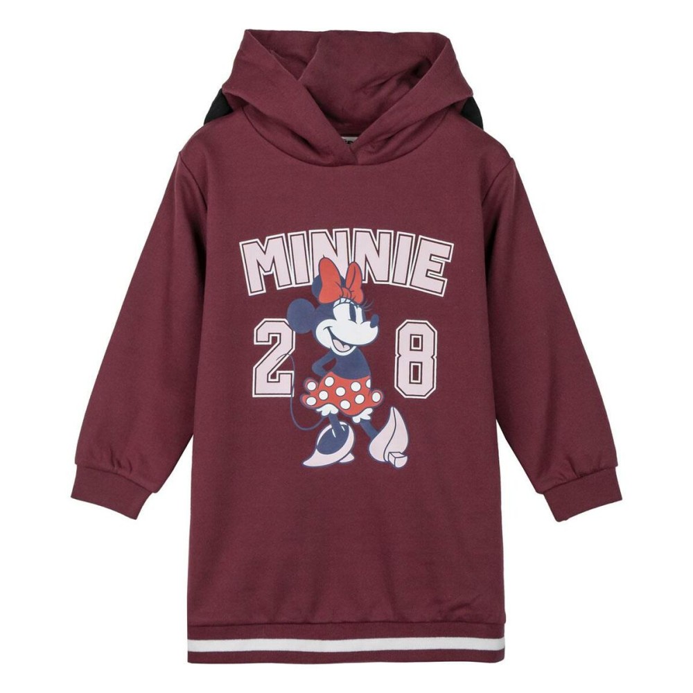 Felpa con Cappuccio da Bambina Minnie Mouse Rosso Taglia  7 anni 