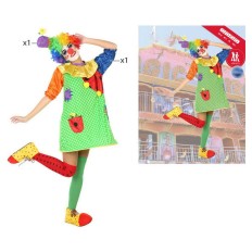 Costume per Adulti Clown Multicolore Circo (2 Pezzi)    