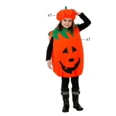 Costume per Bambini Arancio Zucca (2 Pezzi) Taglia  10-12 Anni 