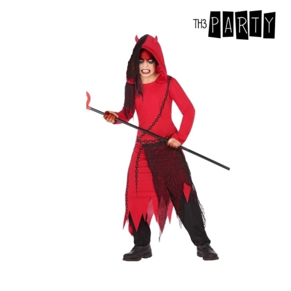 Costume per Bambini Demonio Rosso Nero 4 pcs Taglia  5-6 Anni 