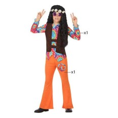 Costume per Bambini Hippie Arancio (2 Pcs) Taglia  3-4 Anni 