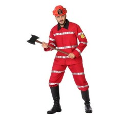 Costume per Adulti Rosso Pompiere (2 Pezzi) Taglia  XL 