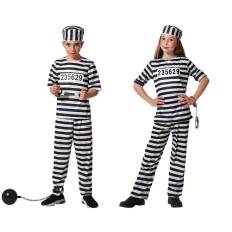 Costume per Bambini Carcerato Multicolore Taglia  5-6 Anni 