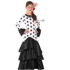 Costume per Bambini Flamenca Nero Spagna Taglia  7-9 Anni 