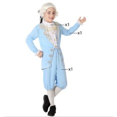 Costume da bambino Azzurro Celeste Cortigiano Taglia  5-6 Anni 