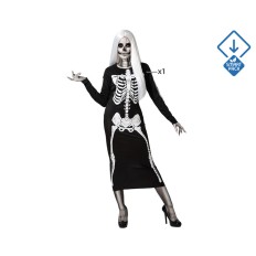 Costume per Adulti Nero Scheletro M/L    