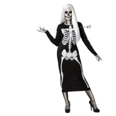 Costume per Adulti Scheletro Donna Nero Taglia  XL 