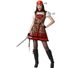 Costume per Adulti Rosso Pirata Donna Taglia  M/L 