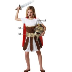 Costume per Bambini Gladiatore Bambina Taglia  3-4 Anni 