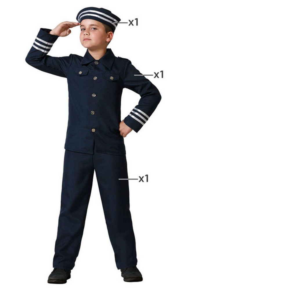 Costume per Bambini Marinaio 5-6 Anni    