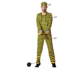 Costume per Adulti Giallo Carcerato Taglia  XL 