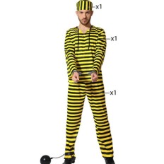 Costume per Adulti Giallo Carcerato Taglia  XXL 