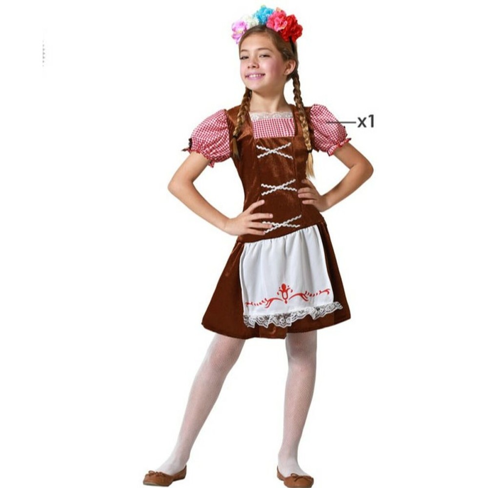 Costume da bambino Marrone Cameriera Tedesca Taglia  5-6 Anni 