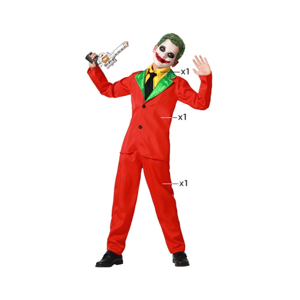 Costume per Adulti Rosso Pagliaccio Per bambini Taglia  7-9 Anni 