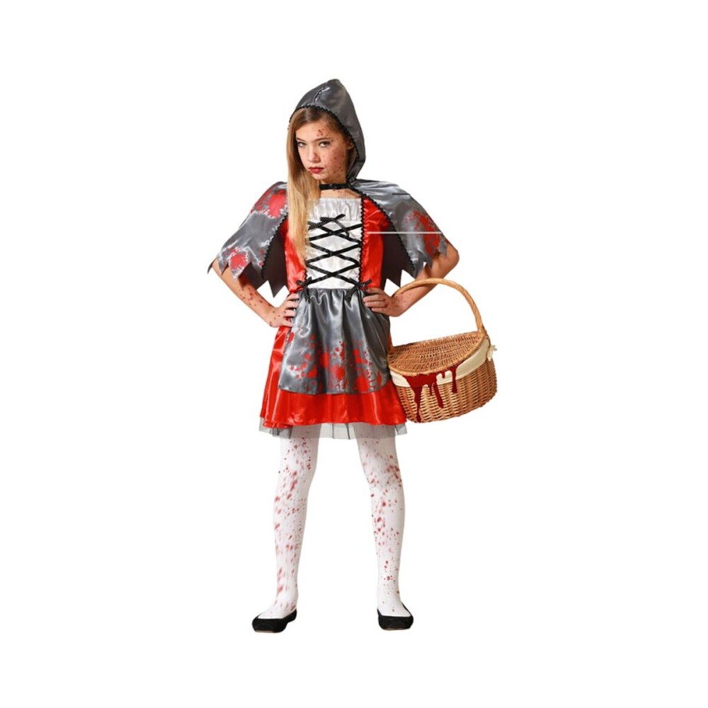 Costume per Bambini Cappuccetto Rosso Sanguinario Taglia  7-9 Anni 