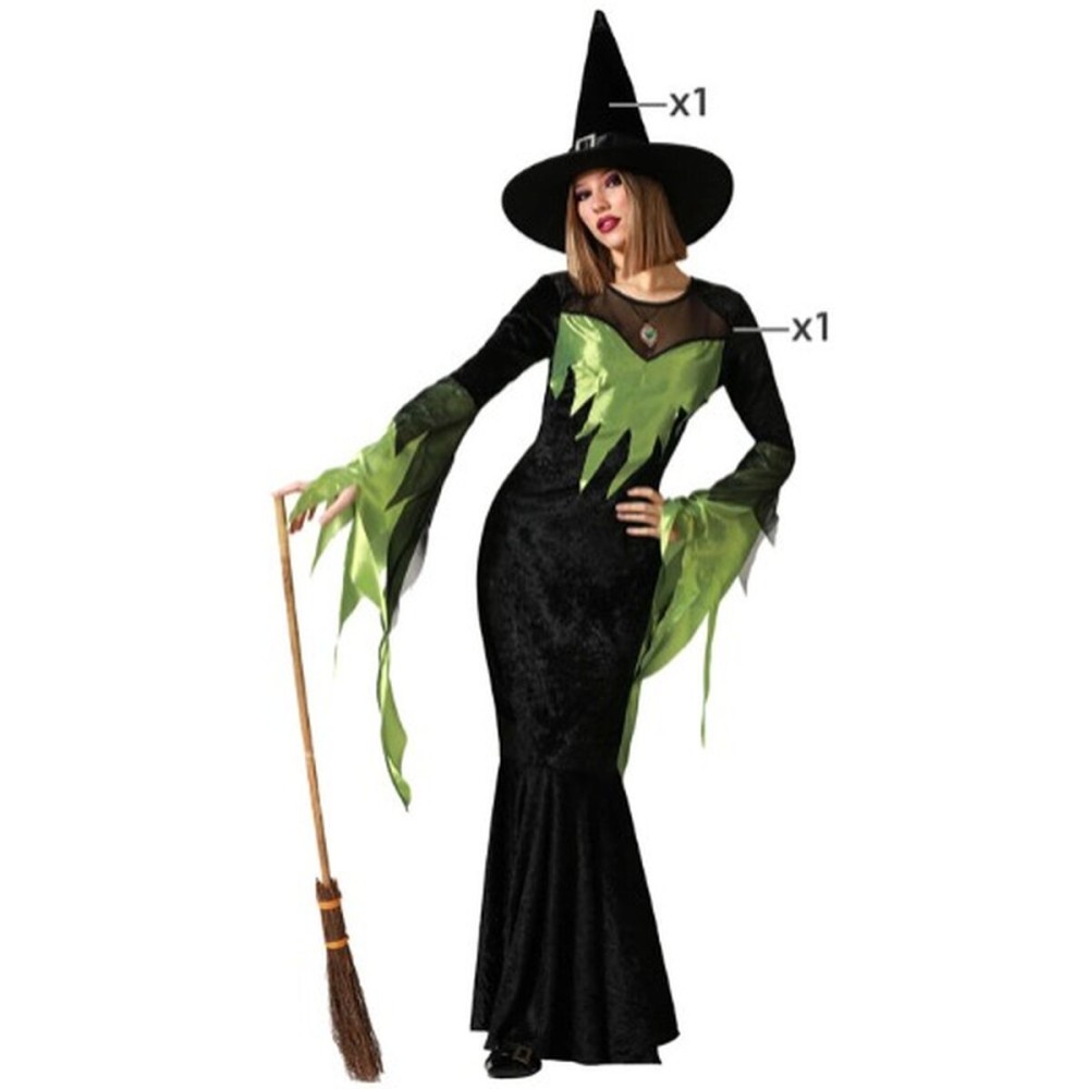 Costume per Adulti Verde Strega Adulti Taglia  XS/S 