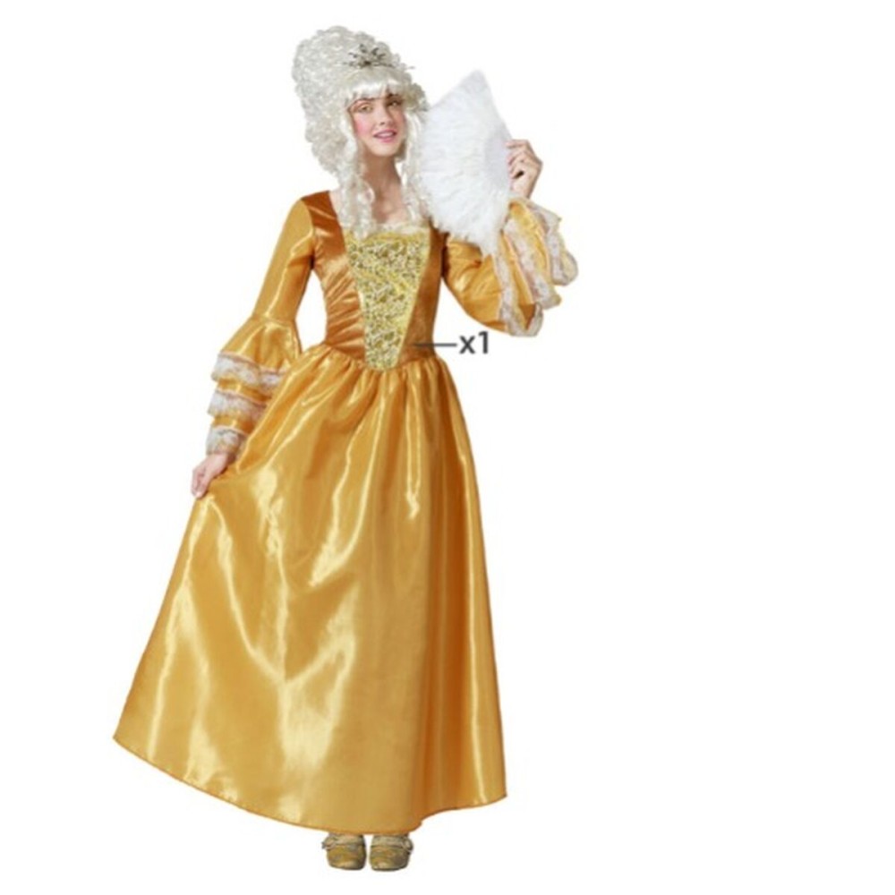 Costume per Adulti Dorato Cortigiana Donna Taglia  XS/S 