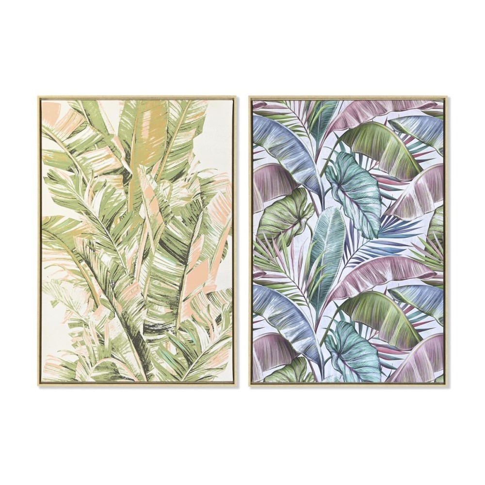 Quadro DKD Home Decor 84 x 4,5 x 123 cm Palme Tropicale (2 Unità)    