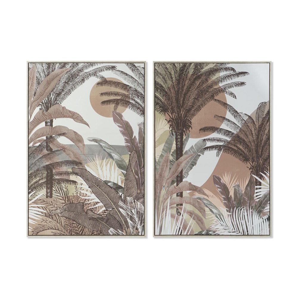 Quadro DKD Home Decor 84 x 4,5 x 123 cm Palme Coloniale (2 Unità)    