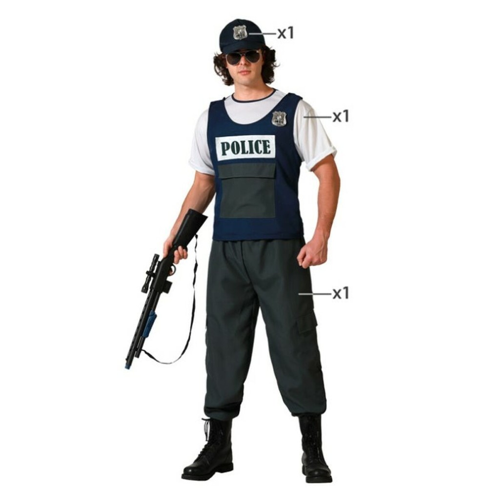 Costume per Adulti Poliziotto Taglia  M/L 