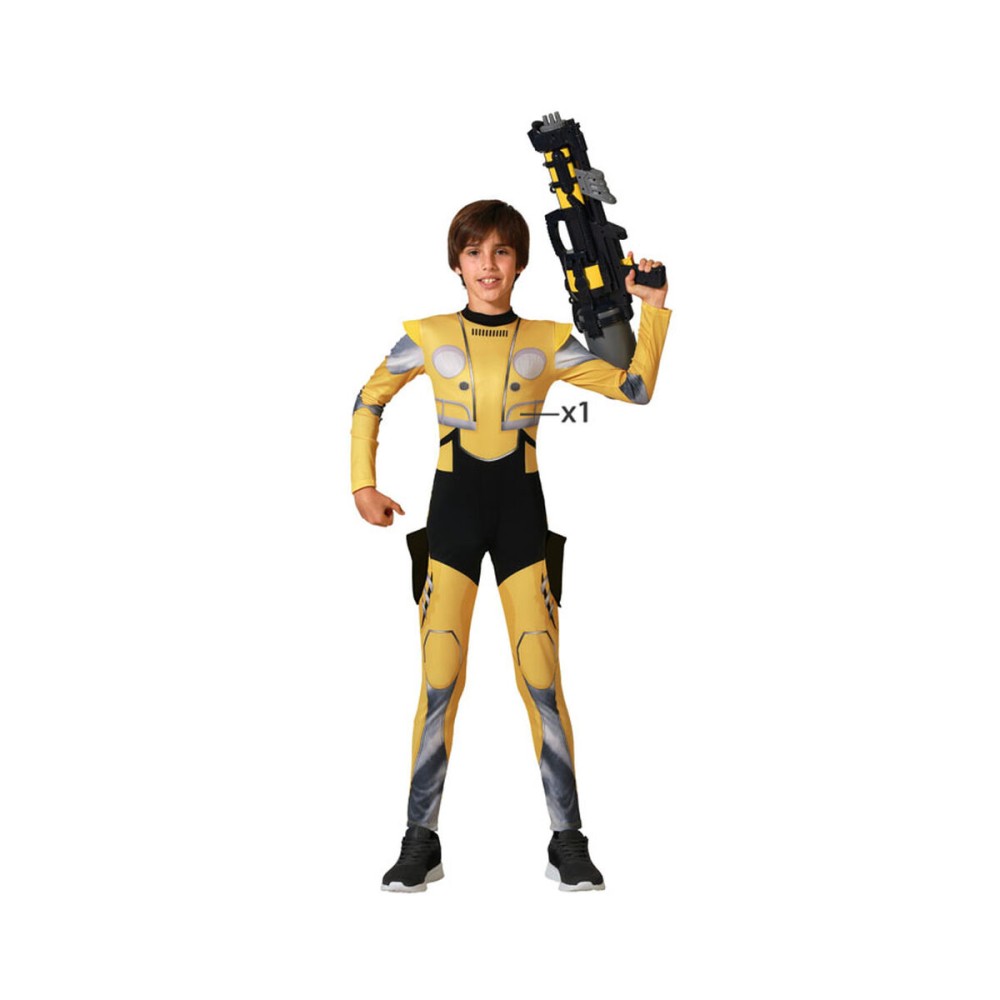 Costume per Bambini Robot Giallo Taglia  5-6 Anni 