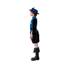 Costume per Bambini Moschettiere Azzurro Taglia  5-6 Anni 