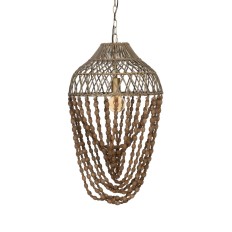 Lampadario Naturale Metallo 220-240 V 42,5 x 42,5 x 76 cm    