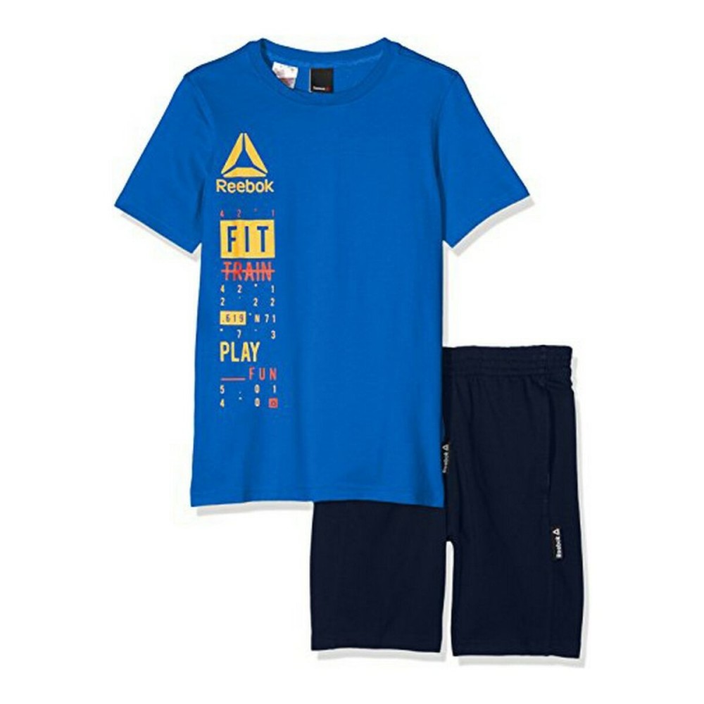 Completo Sportivo per Bambini Reebok BK4380 Azzurro Taglia  5 anni 