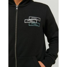 Felpa con Cappuccio Bambino Jack & Jones JCOSPACE LOGO SWEAT 12221210 Nero Taglia  10 anni 