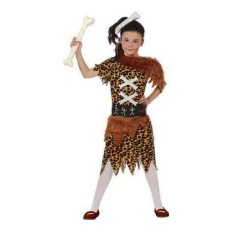 Costume per Bambini Bambina Cavernicola Taglia  5-6 Anni 