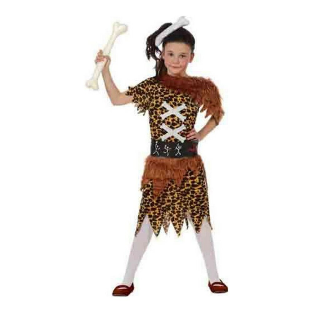 Costume per Bambini Bambina Cavernicola Taglia  5-6 Anni 