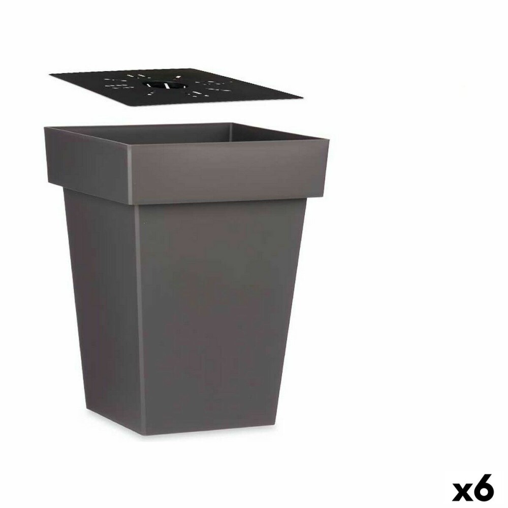 Vaso Autoirrigante Grigio Plastica (37 x 51 x 37 cm) (6 Unità)    