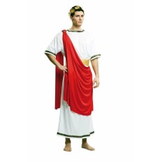 Costume per Adulti Cesar 4 Pezzi Imperatore romano Rosso Taglia  M/L 