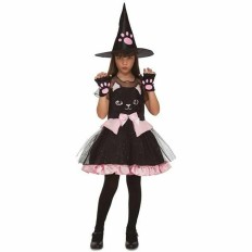 Costume per Bambini My Other Me Nero Strega Gattino Taglia  7-9 Anni 