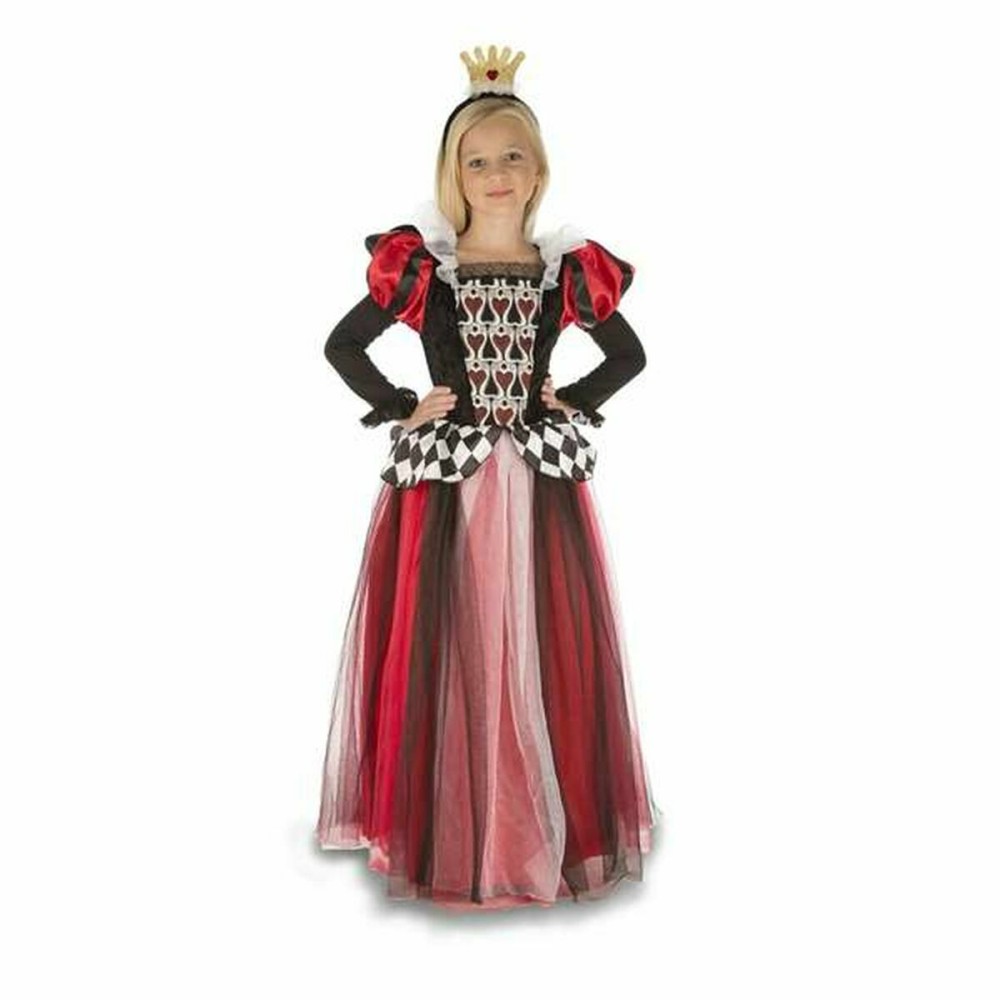 Costume per Bambini Nero/Rosso Regina di Cuori Taglia  10-12 Anni 