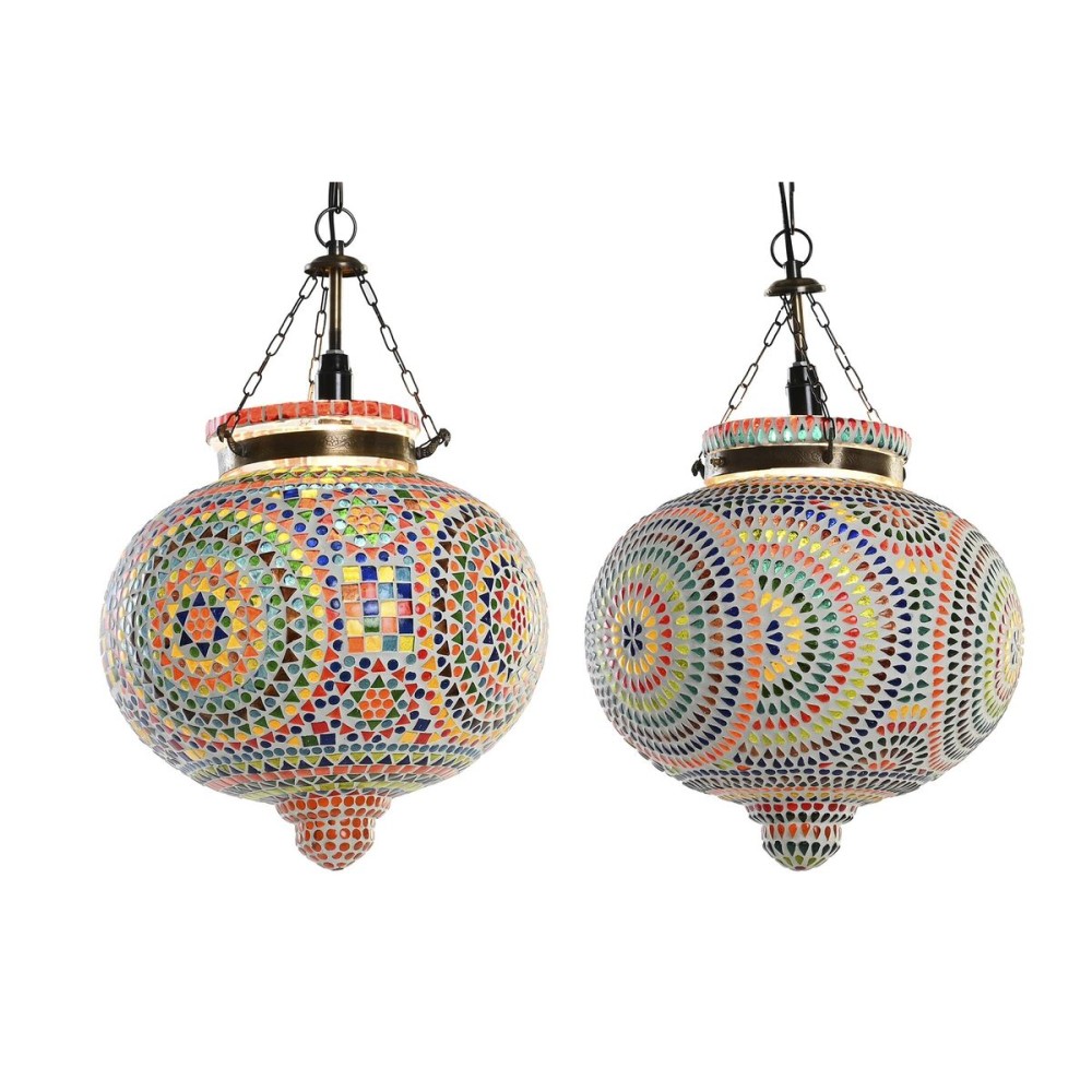 Lampadario DKD Home Decor Cristallo Multicolore 25 W 29 x 29 x 29 cm (2 Unità)    