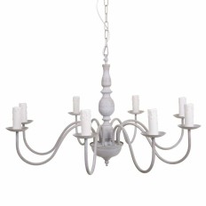 Lampadario Alexandra House Living Bianco Grigio    