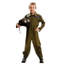 Costume per Bambini My Other Me Top Gun Aviatore 5-6 Anni Verde    