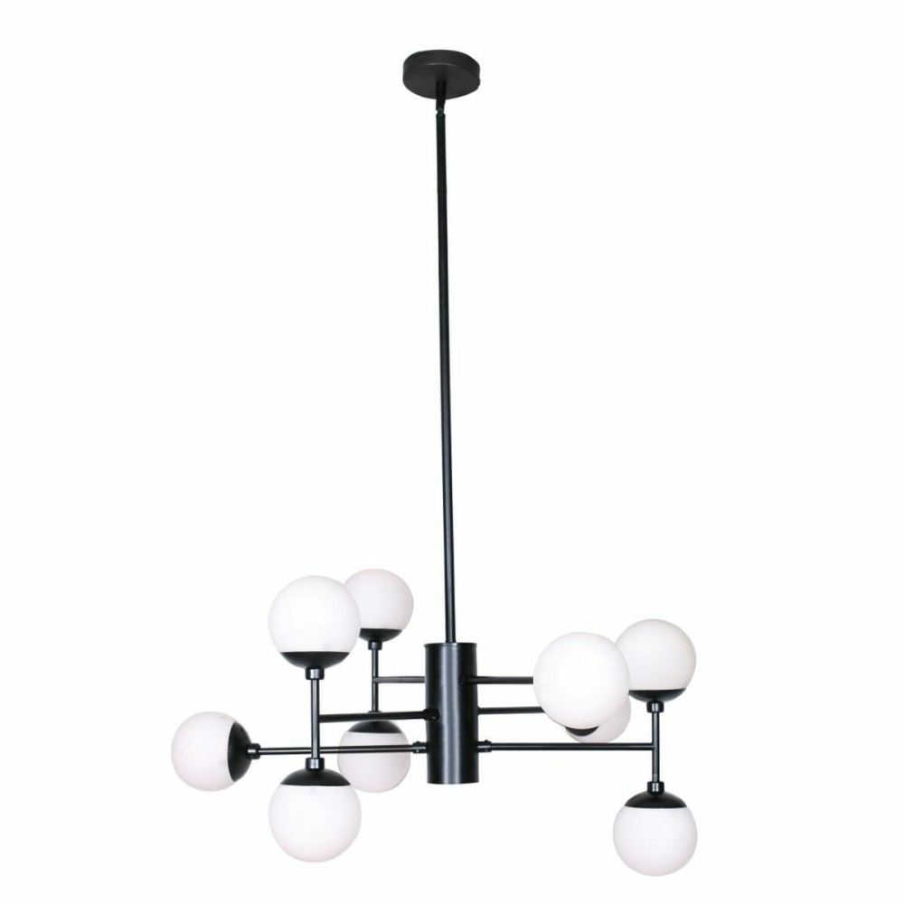 Lampadario DKD Home Decor Cristallo Nero (76.2 x 76.2 x 40.64 cm)    