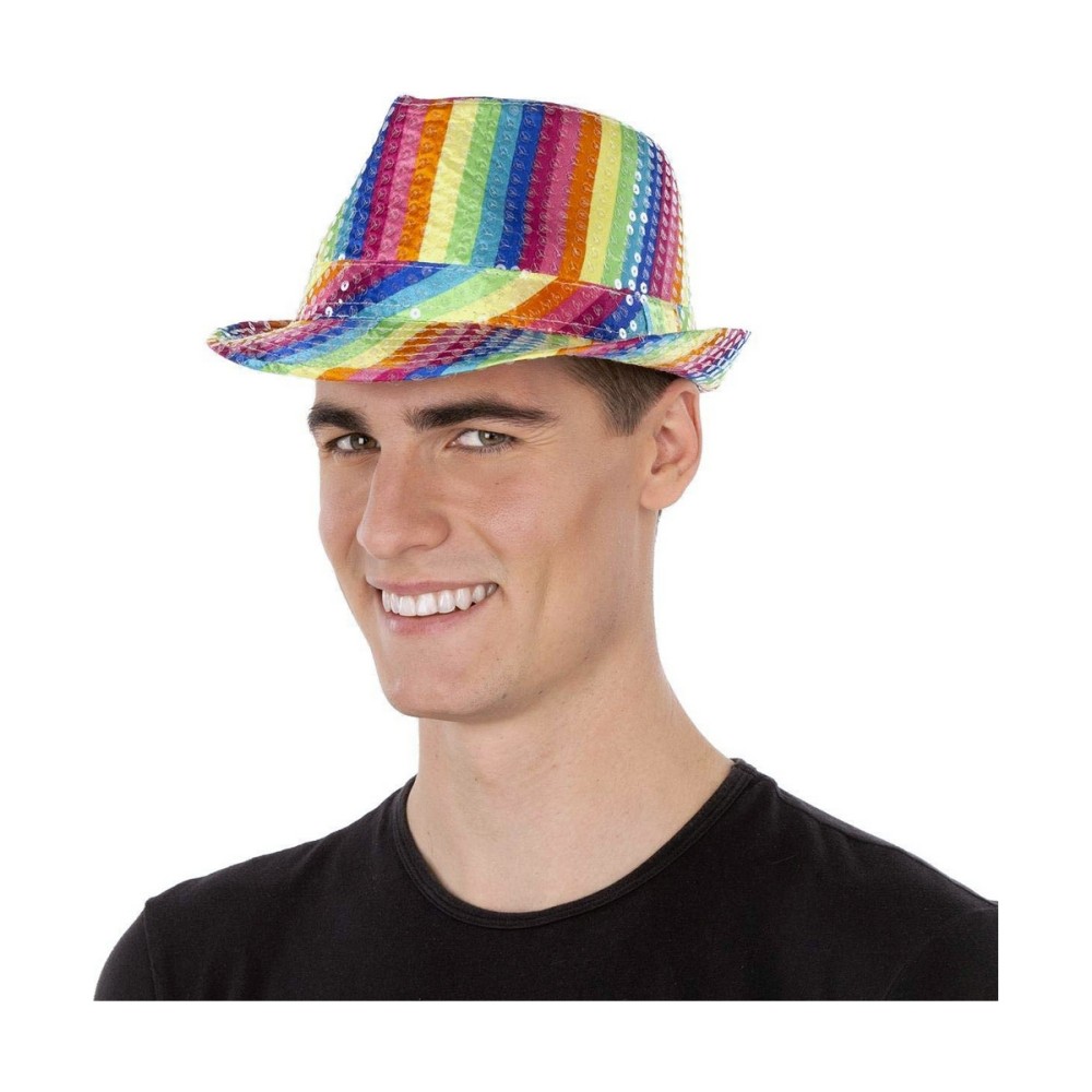 Cappello My Other Me Rainbow Multicolore Paillettes S    