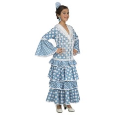 Costume per Bambini My Other Me Huelva Ballerina di Flamenco 7-9 Anni Turchese    