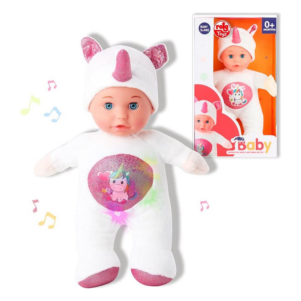 Bambolotto Neonato Reig 30 cm Unicorno Peluche Bianco (30 cm)    