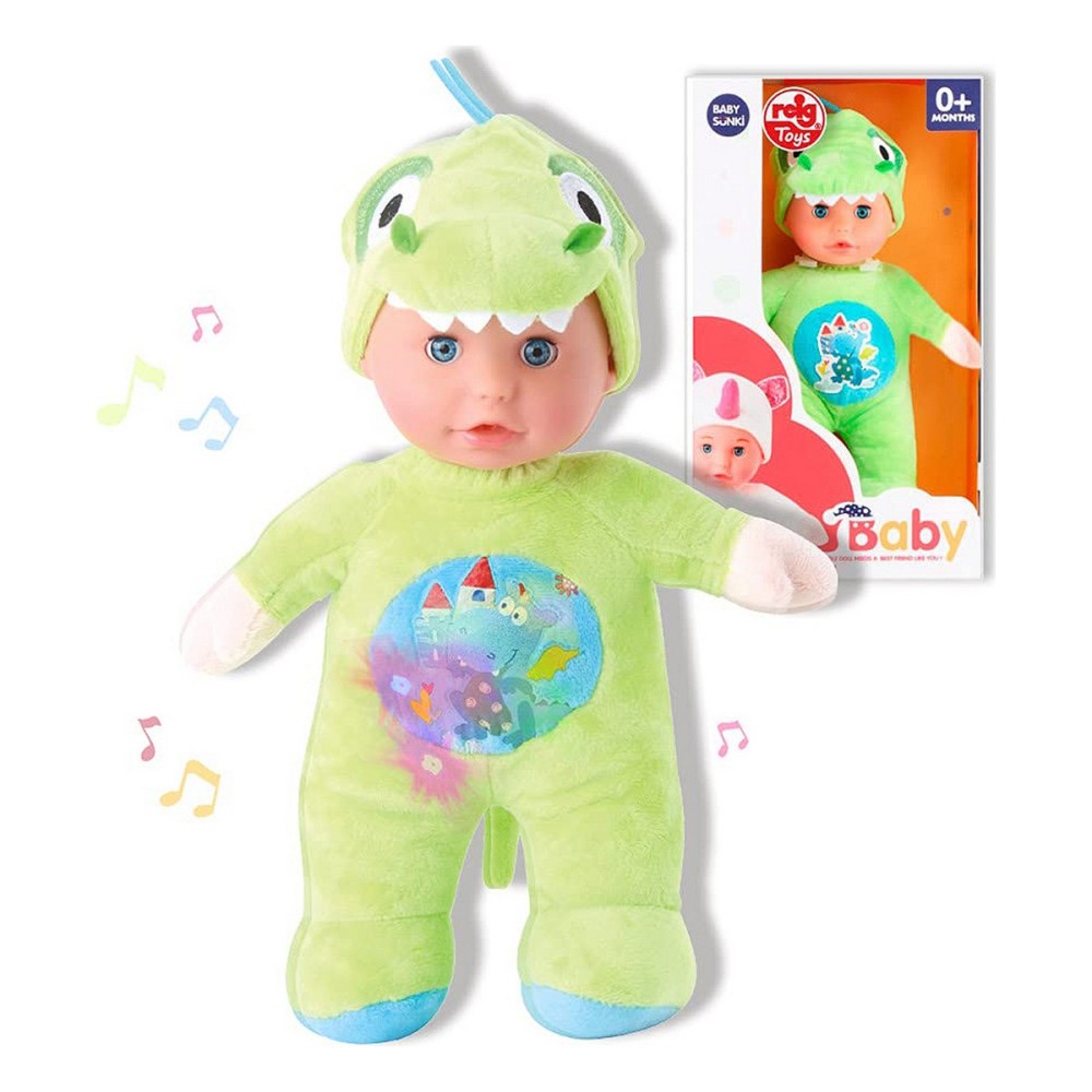 Bambolotto Neonato Reig 30 cm Dinosauro Peluche Verde (30 cm)    