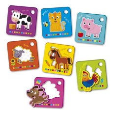 Puzzle per Bambini Reig Flash Cards animali Fattoria    